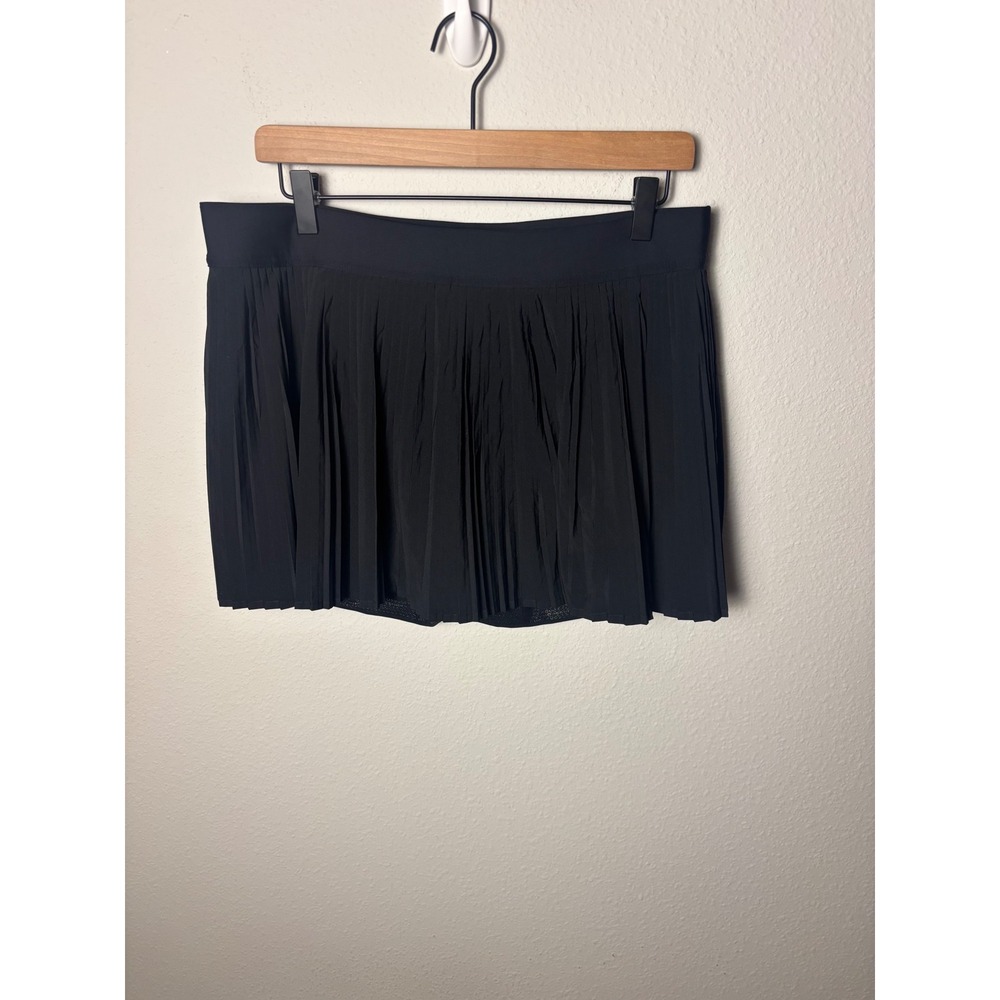 ☀️Lululemon Varsity High-Rise Pleated Tennis Skirt Black Skort Size 12 LW8AJYS